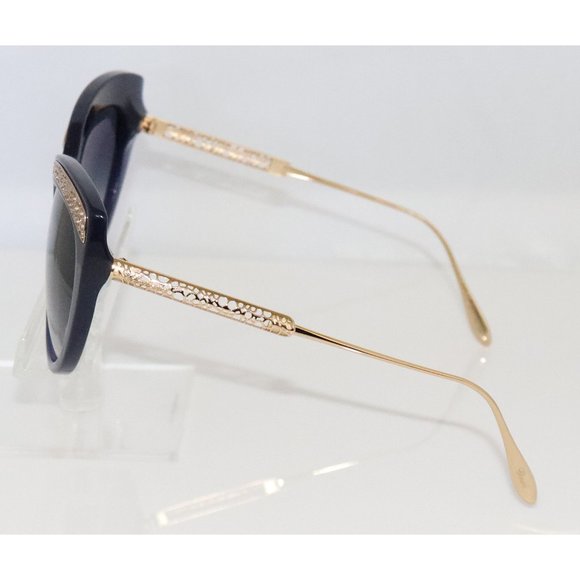 New Women\'s Chopard Navy Blue & Gold Sunglasses